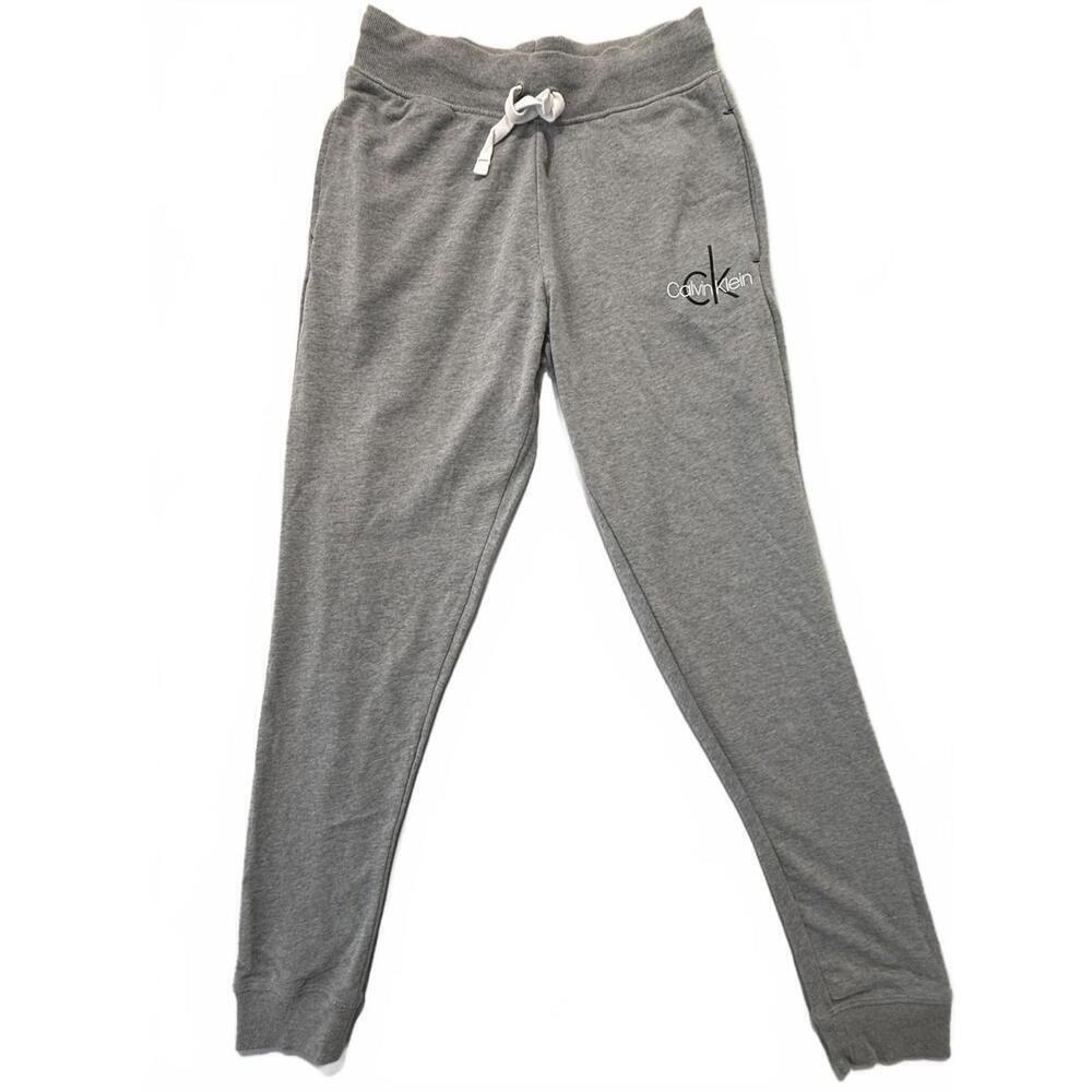 Calvin Klein Sleepwear Pants Womens Small Gray Jogger Lounge Logo Sweatpants